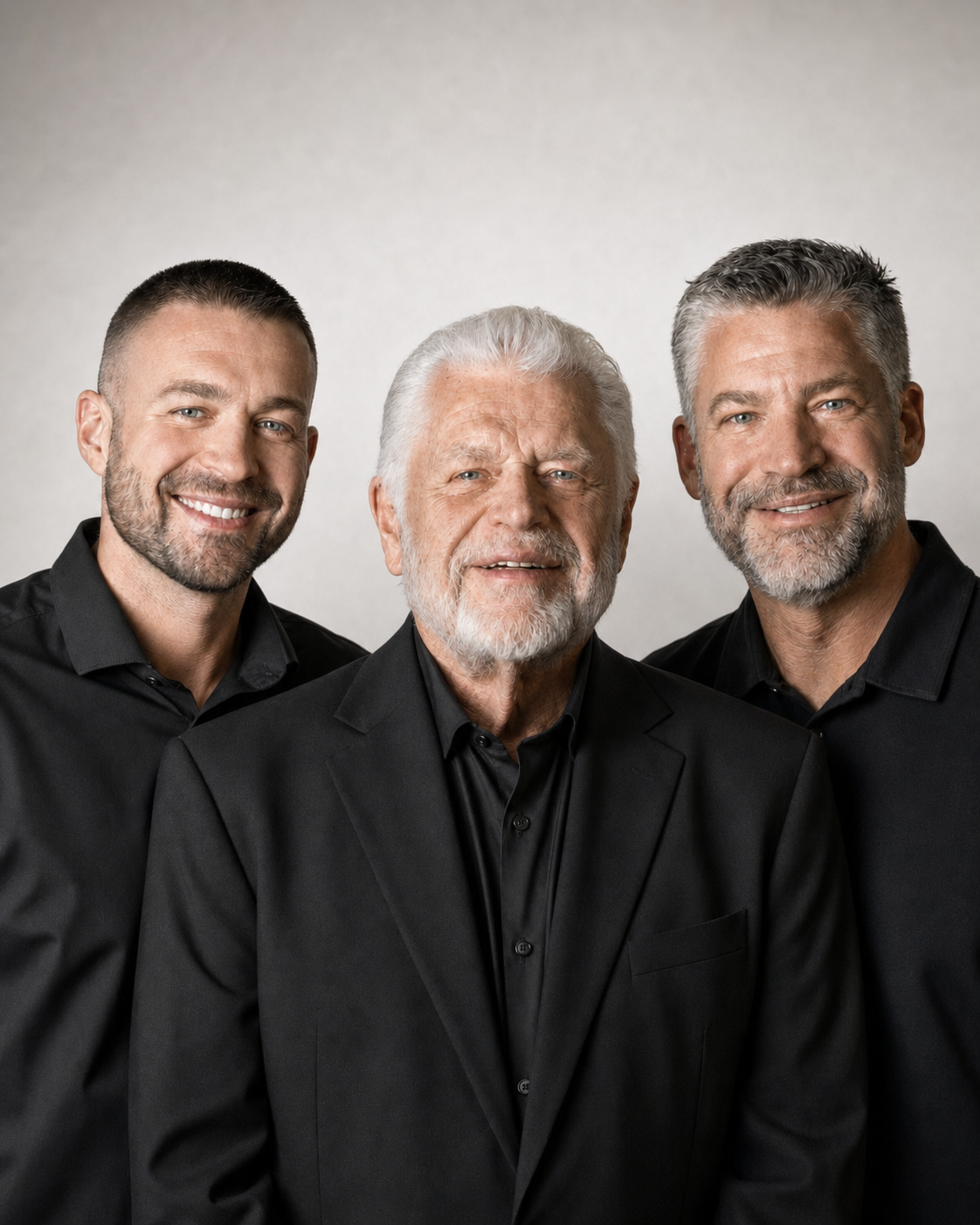 Three generations of the Doman family in 2026: Laird Doman, Robert J. Doman Jr., and Alex Doman.