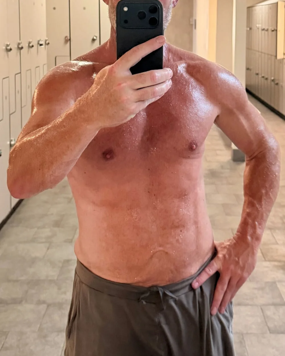 Alex D. after nine months of coaching, at about 15 percent body fat