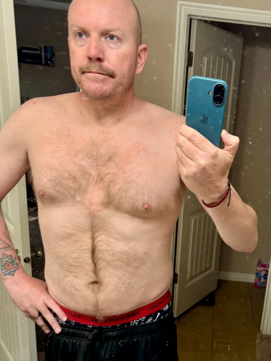 McClane J. after five months of coaching, October 2026, 215 pounds