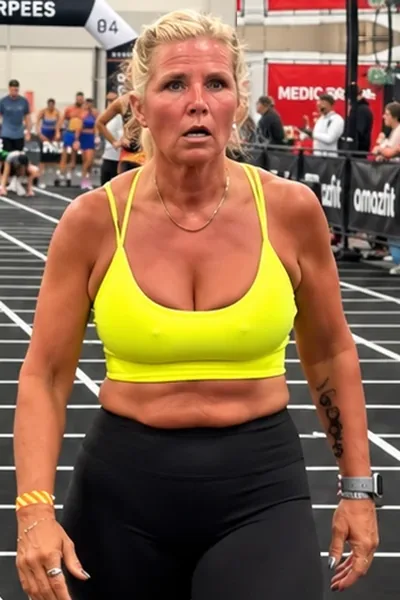 Traci H. after working with Doman Health, in athletic wear at an indoor fitness event