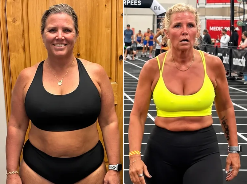 Traci H., before and after working with Doman Health, side by side
